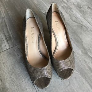 Enzo Angiolini Silver Sparkle Pumps