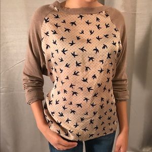 MI AMI bird long sleeve top.