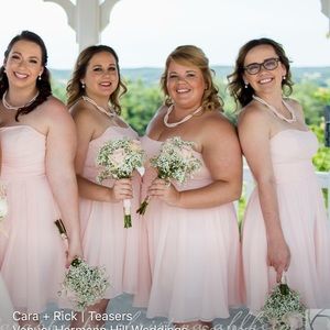 Blush pink bridesmaid dress