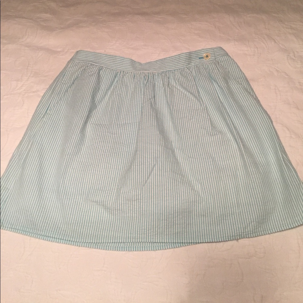 Lill Pulitzer Blue Seersucker Skirt