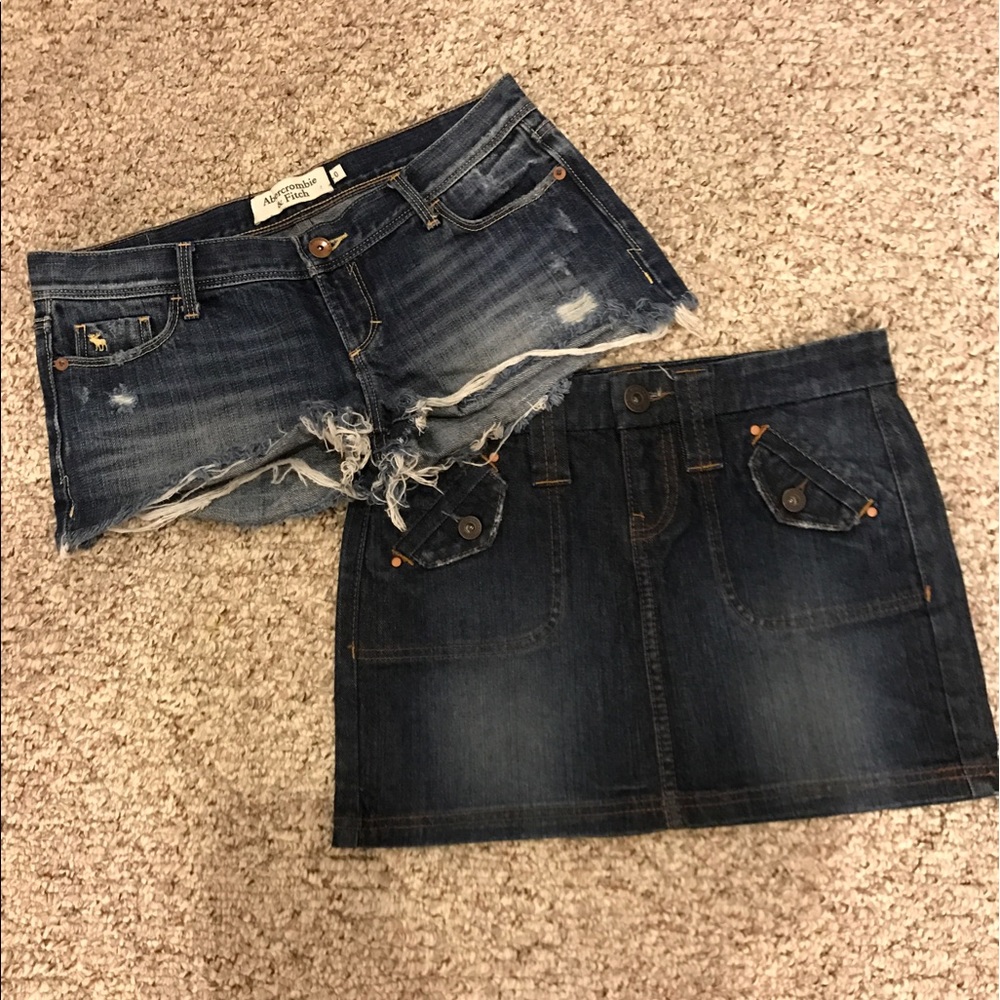 Abercrombie and Fitch Shorts and Old Navy Skirt