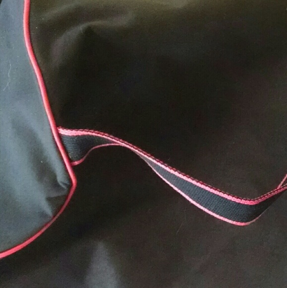 GUESS Black and Red Travel Drawstring Duffel - Picture 5 of 6