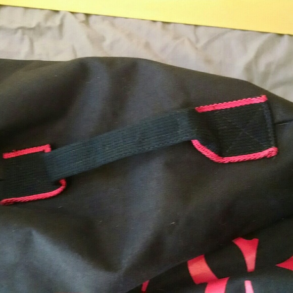 GUESS Black and Red Travel Drawstring Duffel - Picture 6 of 6