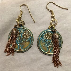 Tree of life w/patina, copper & antique gold color