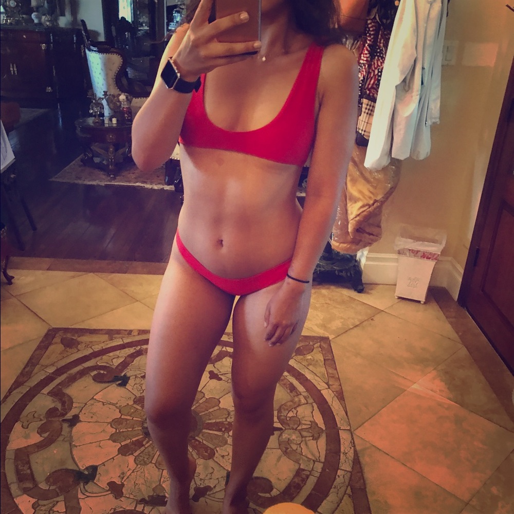 Hot red bikini set size L