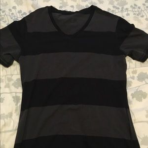 Striped lulu lemon V-neck size small shirt