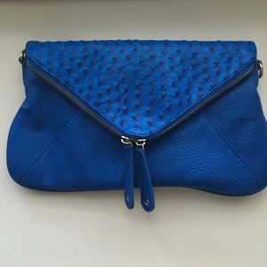 Cobalt Blue Crossbody/Clutch (Vegan Leather)