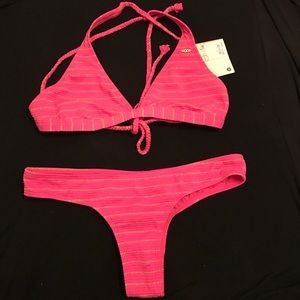 Roxy cheeky bikini bottom with razor back top