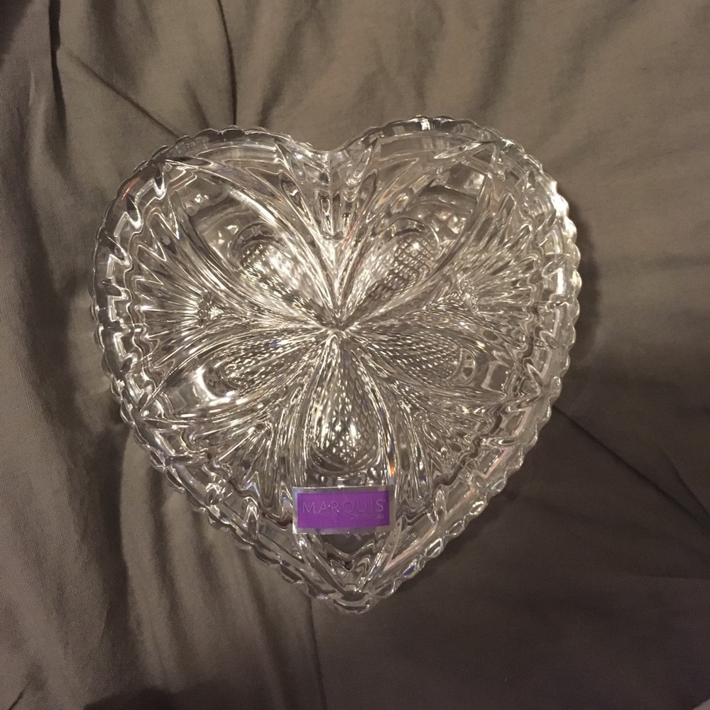 Crystal Waterford heart shape box Marquis