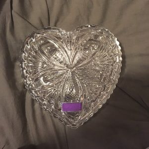 Crystal Waterford heart shape box Marquis