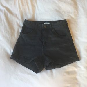 H&M Black high waisted jean shorts size 6