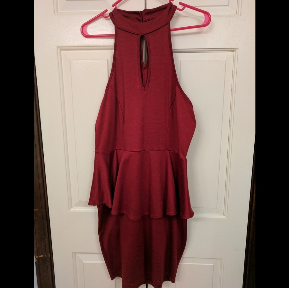 Red Peplum Charlotte Russe Dress