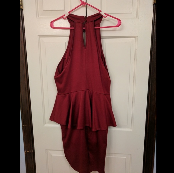 Red Peplum Charlotte Russe Dress - Picture 2 of 4