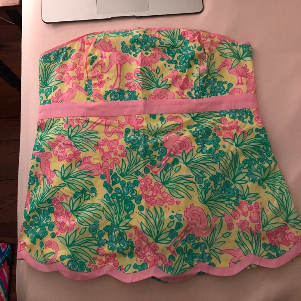 Strapless Lilly Pulitzer Flamingo