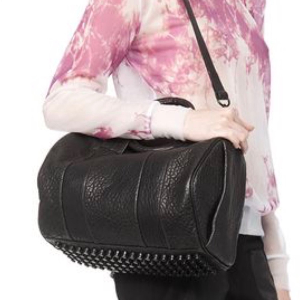 Alexander Wang Rocco duffle bag- matte black studs