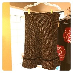 GAP * NWT * black & white wool/ tweedy skirt