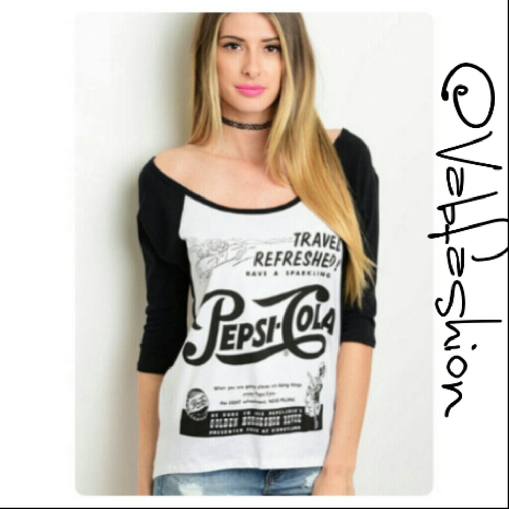 HIGH/LOW VINTAGE PEPSI COLA TOP!🍁 - Picture 1 of 8