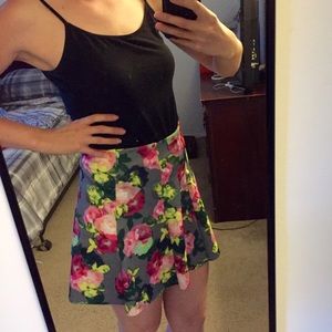 Neon Flower Power Skirt by Divided