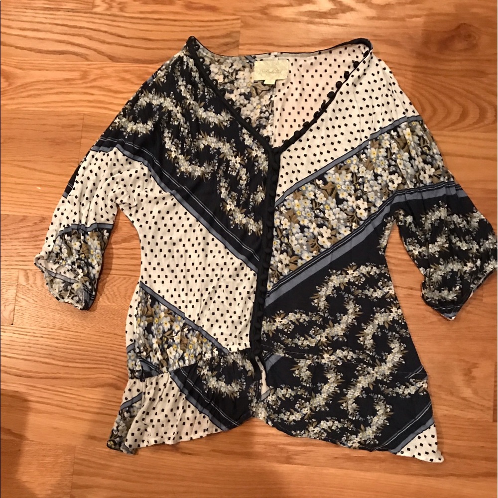 Deletta by Anthropologie Floral Top
