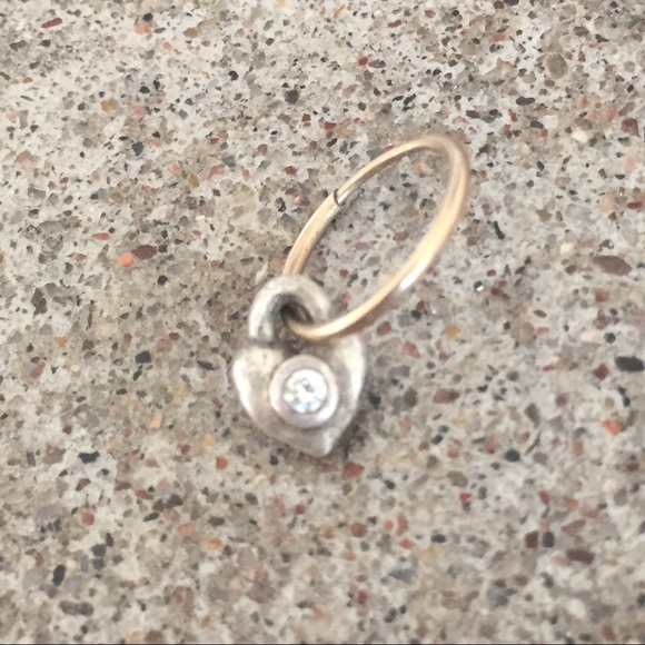 Lee Brevard sterling silver double heart earring - Picture 2 of 7