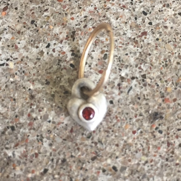 Lee Brevard sterling silver double heart earring - Picture 3 of 7