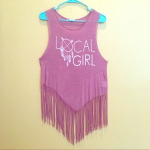 🌵Dreamcatcher "Local Girl" Fringe Tank Top🌵