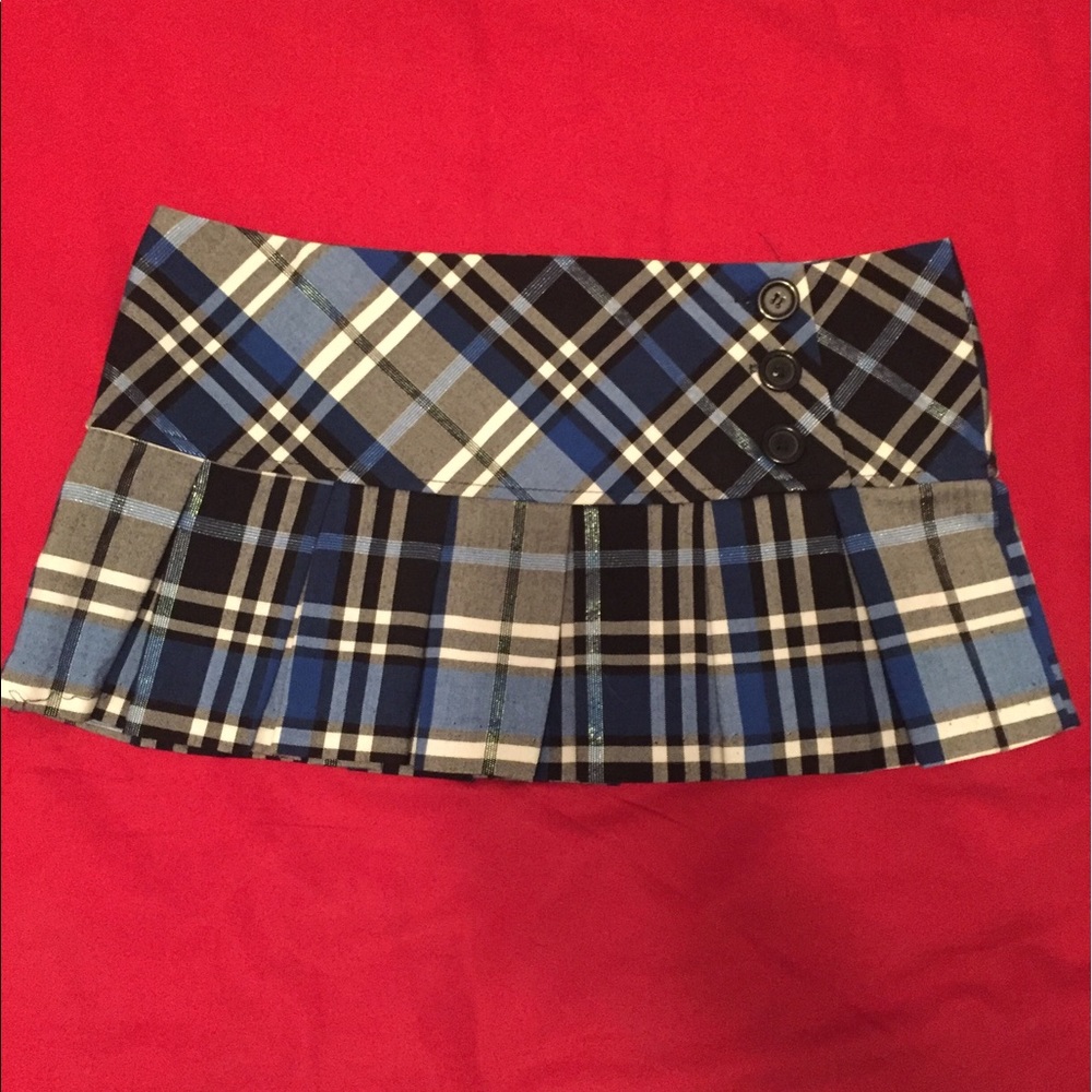 Blue Plaid mini skirt