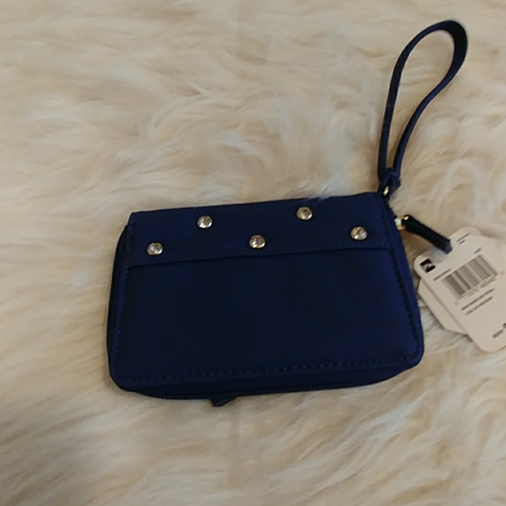 Blue clutch wristlet