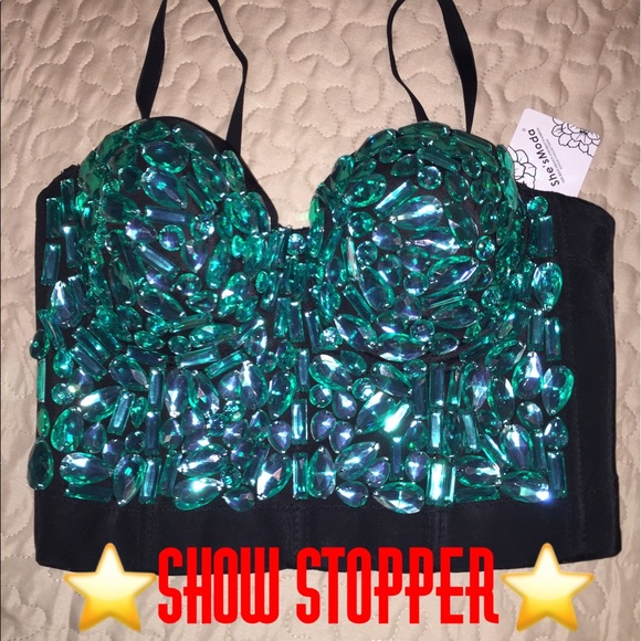 blinged out corset tops