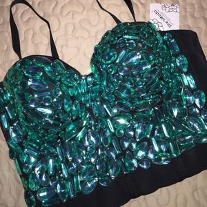 Rhinestone Corset NWT