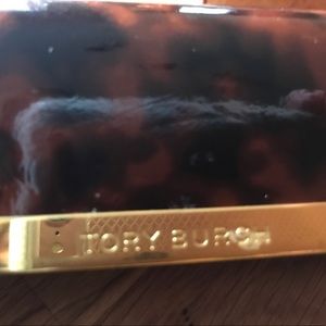 Tory Burch Orange Leather trimmed aviators w/case