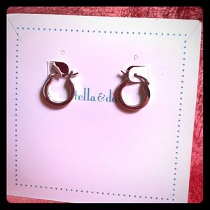 stella & dot Silver Hoop Earrings - NEW!