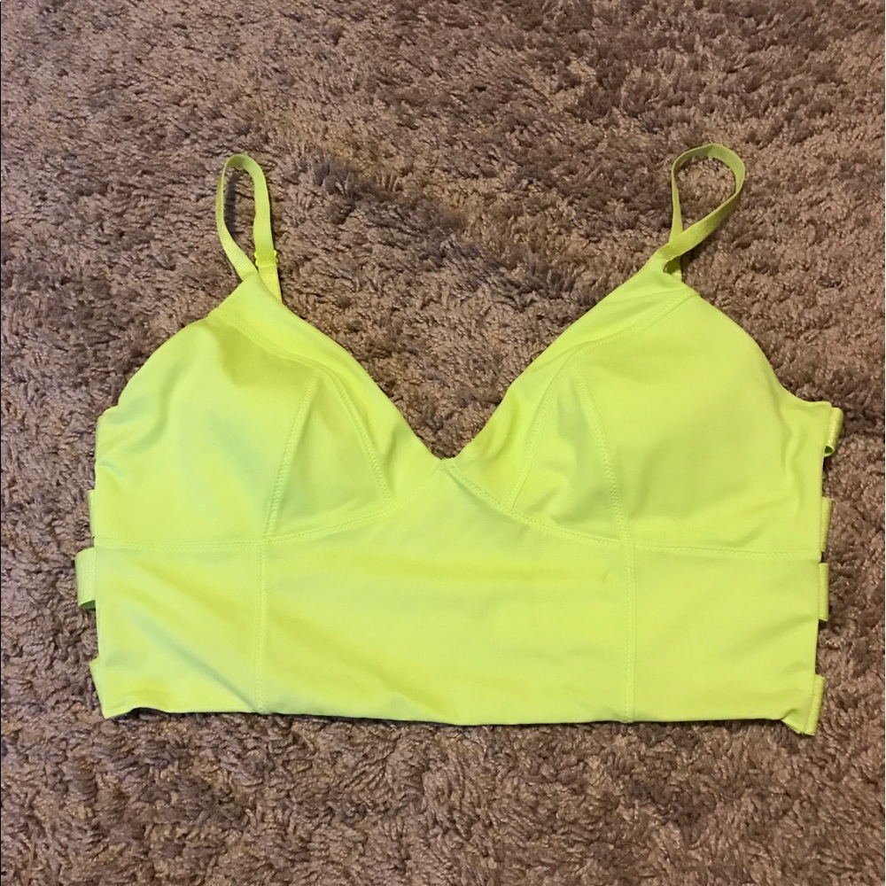 Victoria's Secret long line neon bikini top
