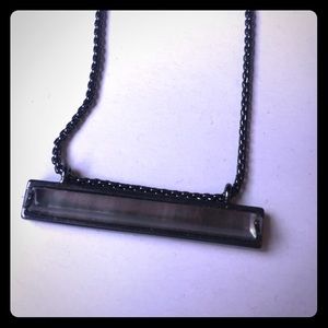 Kendra Scott black and gunmetal necklace.