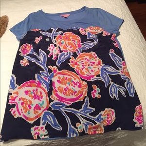 Lilly Pulitzer Silk/Knit Tee
