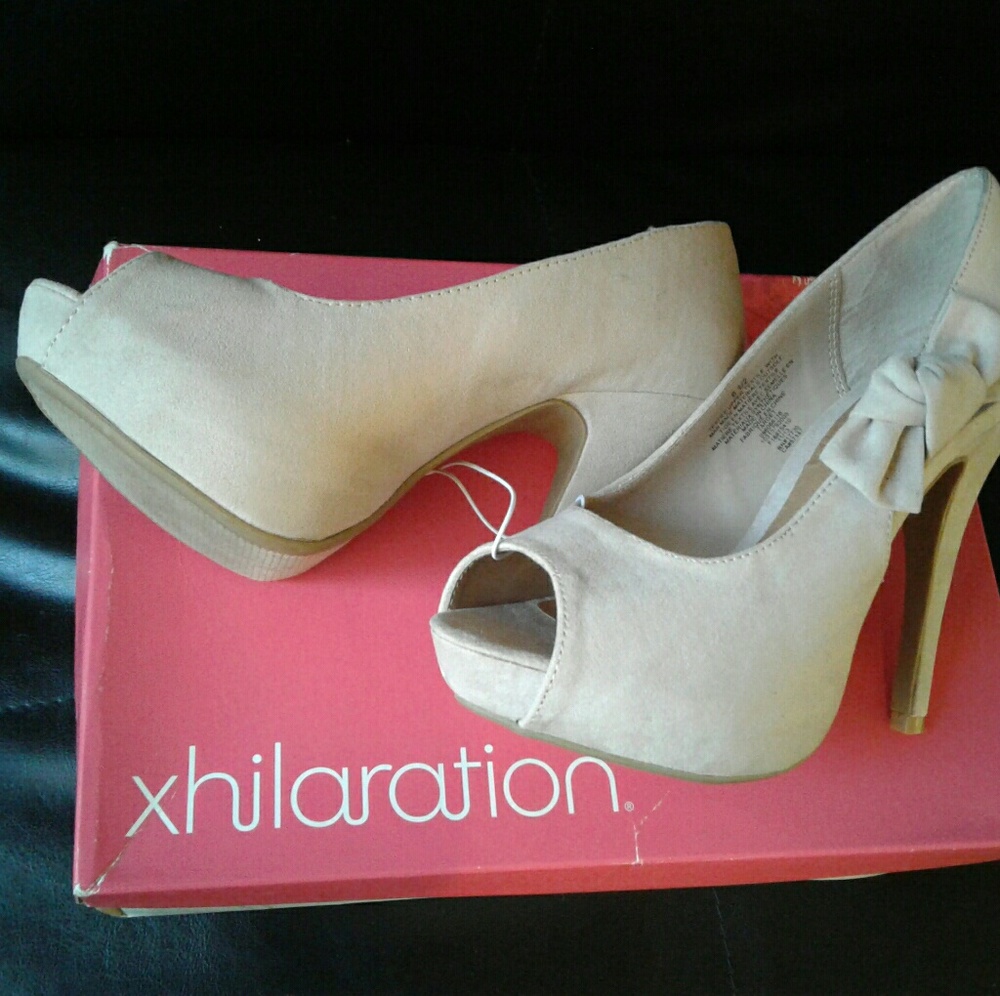 Xhilaration Nude Klarissa Platform Pumps