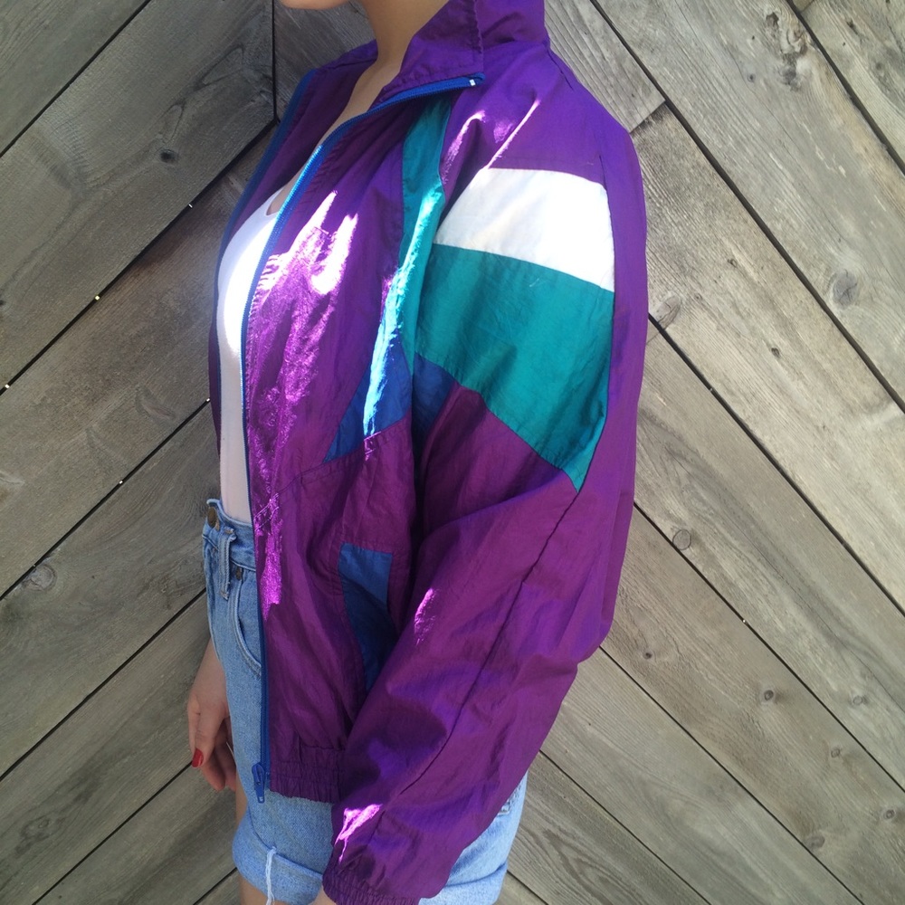 Vintage Purple Windbreaker - Picture 2 of 2