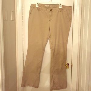 Mossimo mid rise bootcut khakis.