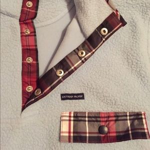 Southern Proper snap pullover blue & plaid