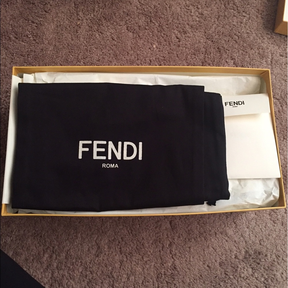 Fendi Black Suede Monster Eye With Studs