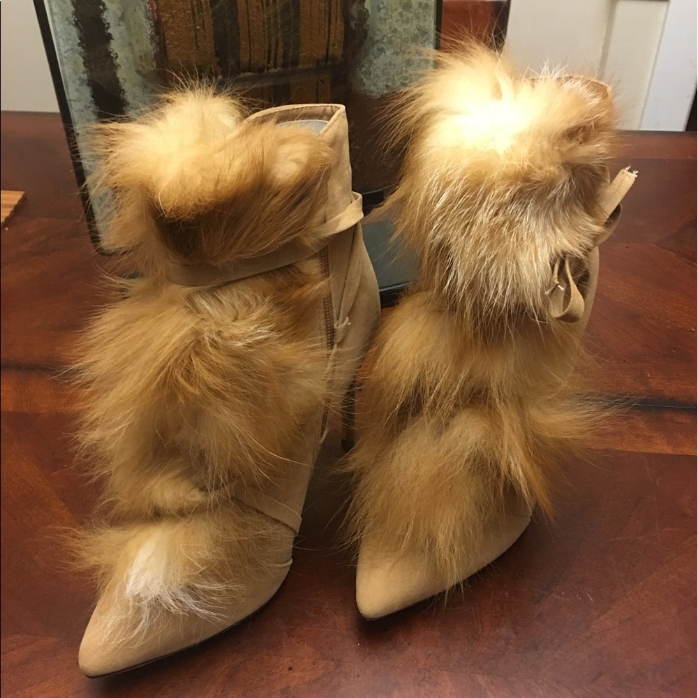 Genuine Fox Fur Stiletto Ankle Cuties