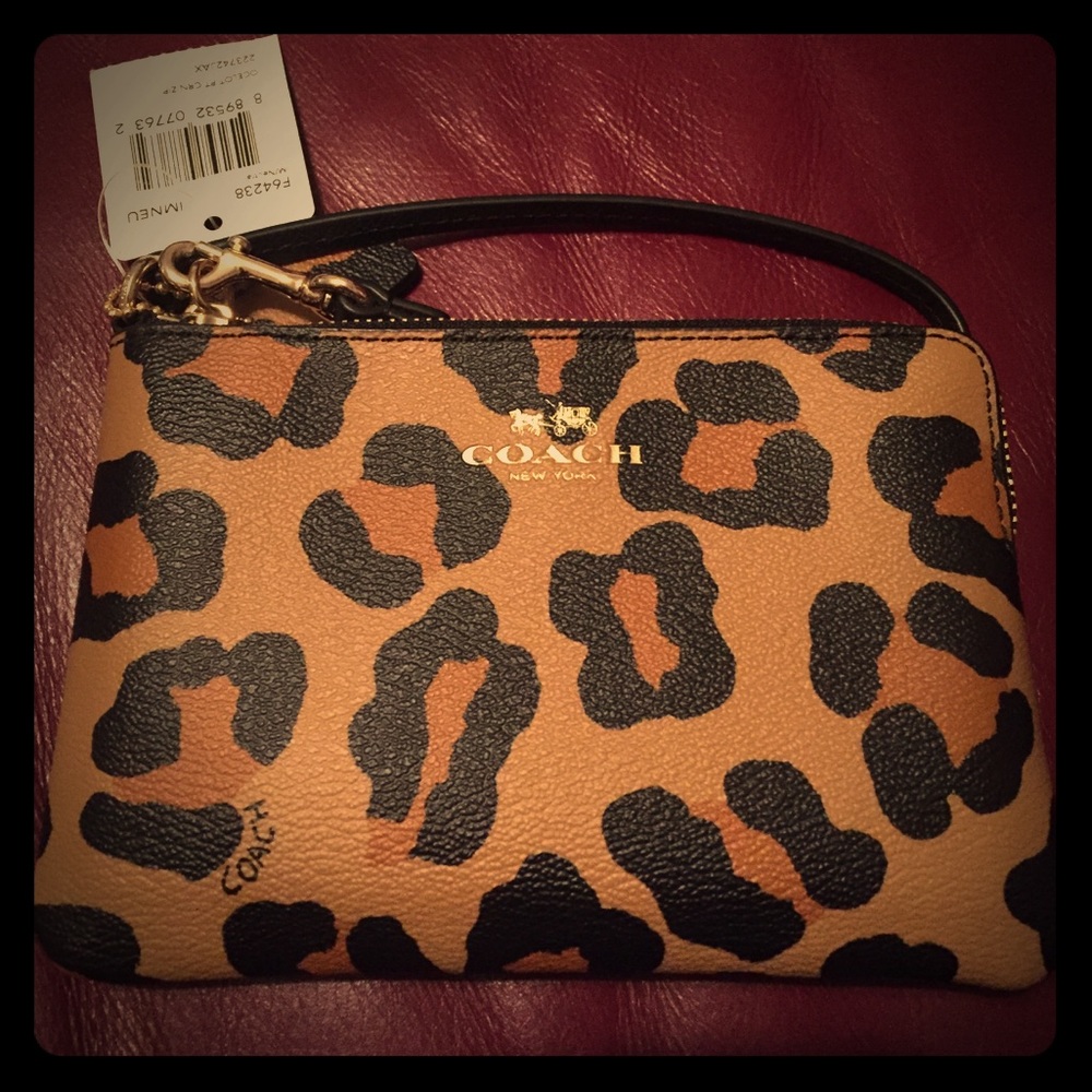 Coach Leopard Wristlet