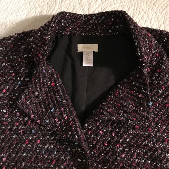 CHICOS tweed blazer, Size 0 - Picture 7 of 8