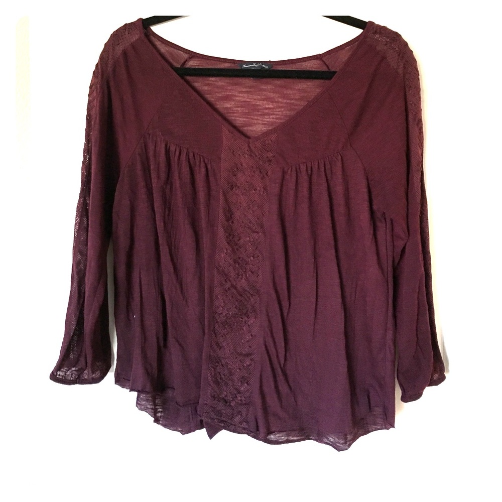 American Eagle 3/4 sleeve shirt
