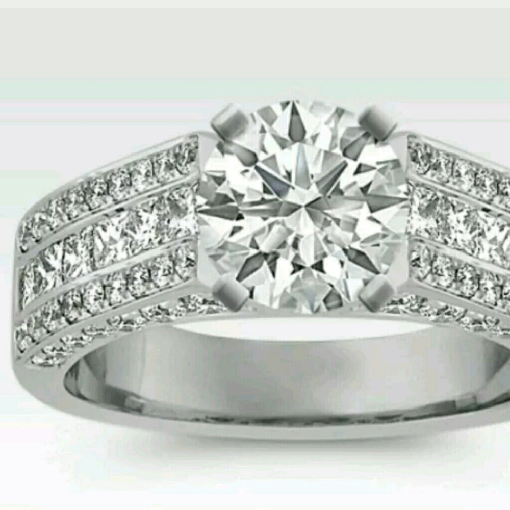 Princess cut diamond ring - Picture 3 of 4