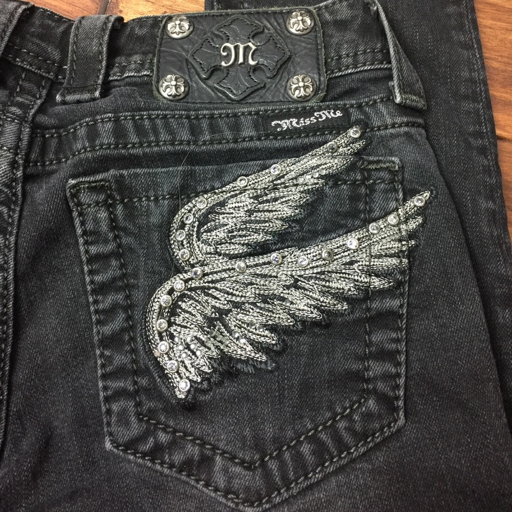 Miss MeDistressed Black Sexy Skinny Jeans