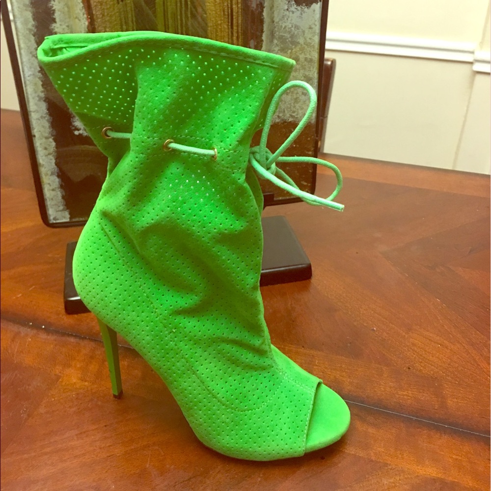 Stiletto Peep Toe Booties