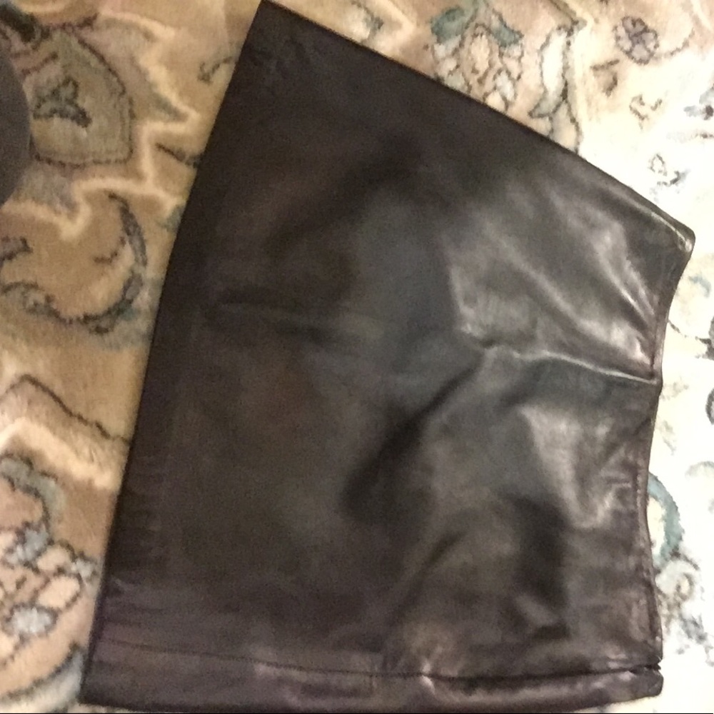 Michael Kors Leather Mini Skirt