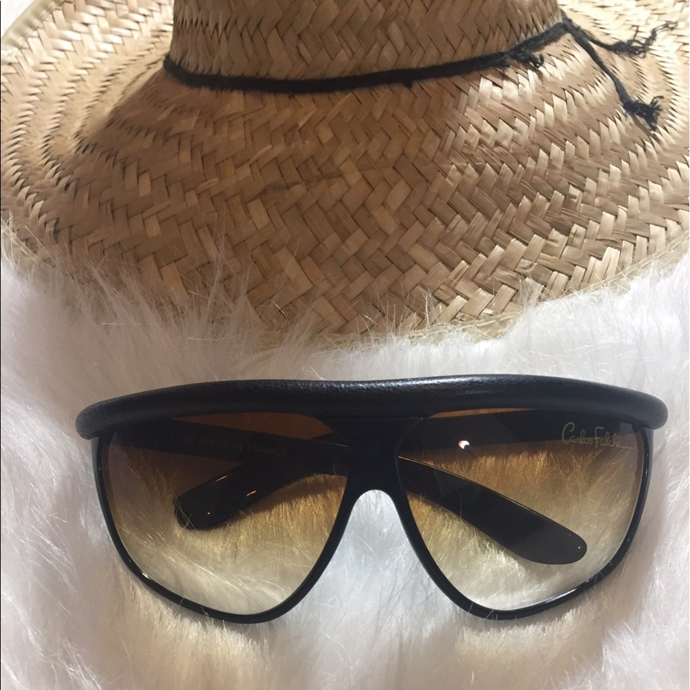 Vintage 80s Carlos Falchi Sunglasses W/ Black