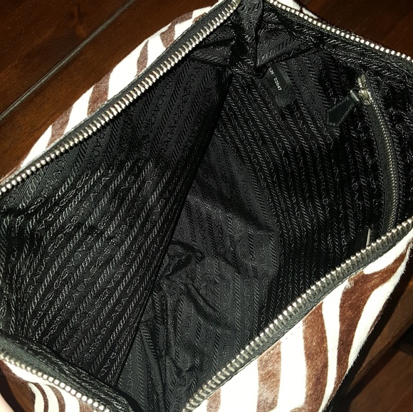 Prada Zebra Print Calf Hide Hobo - Picture 2 of 4